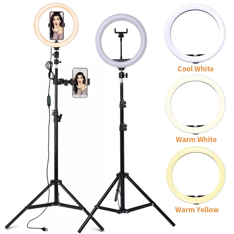 Photography Lighting Tool - مصباح حلقي LED للتصوير الذاتي مقاس