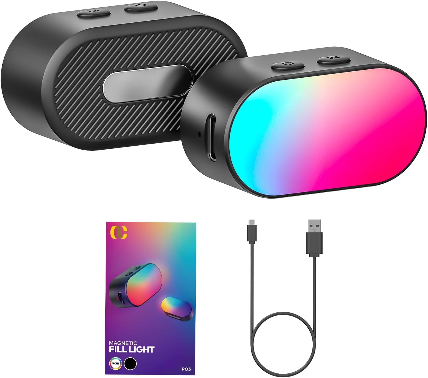 Photography And Videography Lighting - AOCHUAN Mini RGB المغناطيسي ملء الضوء