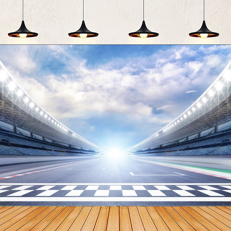 Photography Lighting And Backdrop - خلفية تصوير سيارات السباق، خط النهاية،