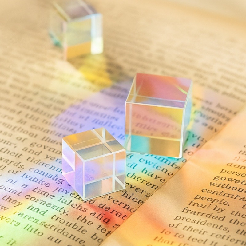 Lighting Glass Photography - مكعب زجاجي مزدوج اللون منشور X-Cube
