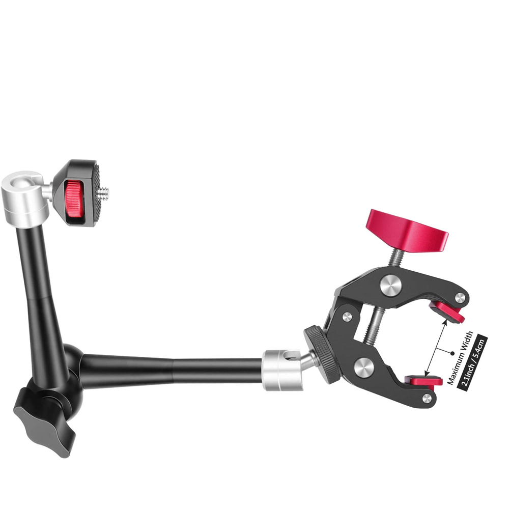 Photography Video Lighting Kit With Adjustable Tripod Stand - ذراع مفصلي قابل للتعديل بآلية الاحتكاك