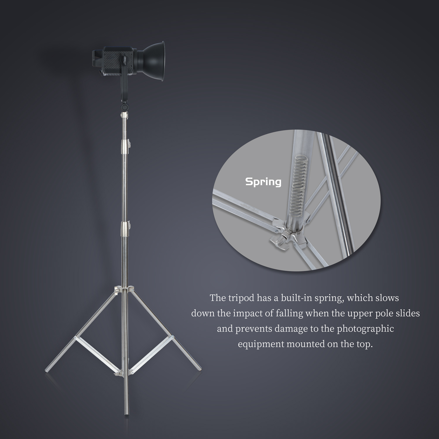 SH 2.8M الفولاذ المقاوم للصدأ  - مراجعة Photography Video Lighting Kit With Adjustable Tripod Stand وسعره