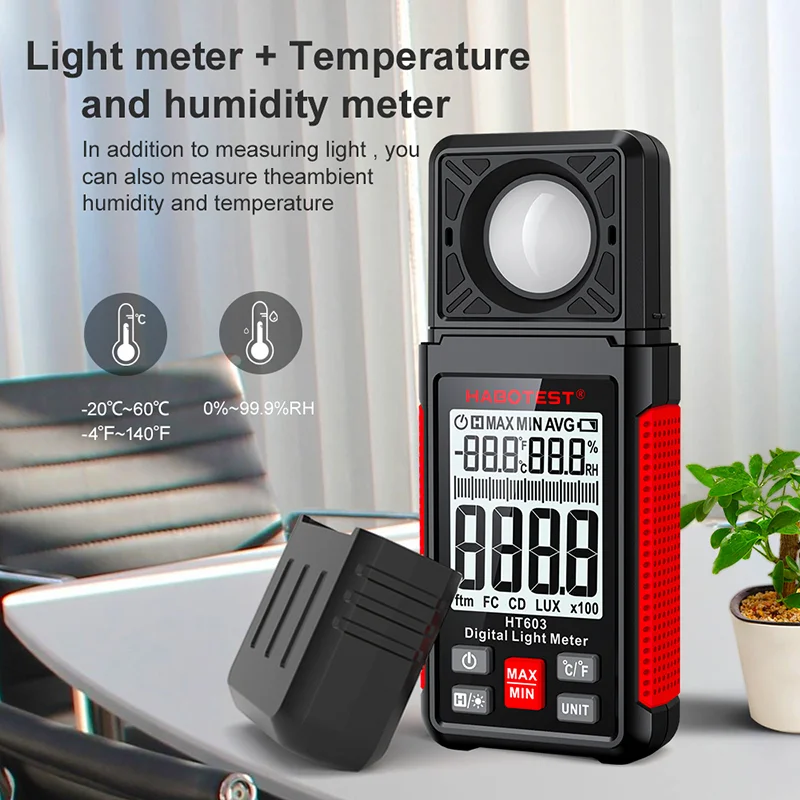 مقياس الإضاءة الرقمي HT603 0~2 - مراجعة Photography Lighting For Indoor وسعره