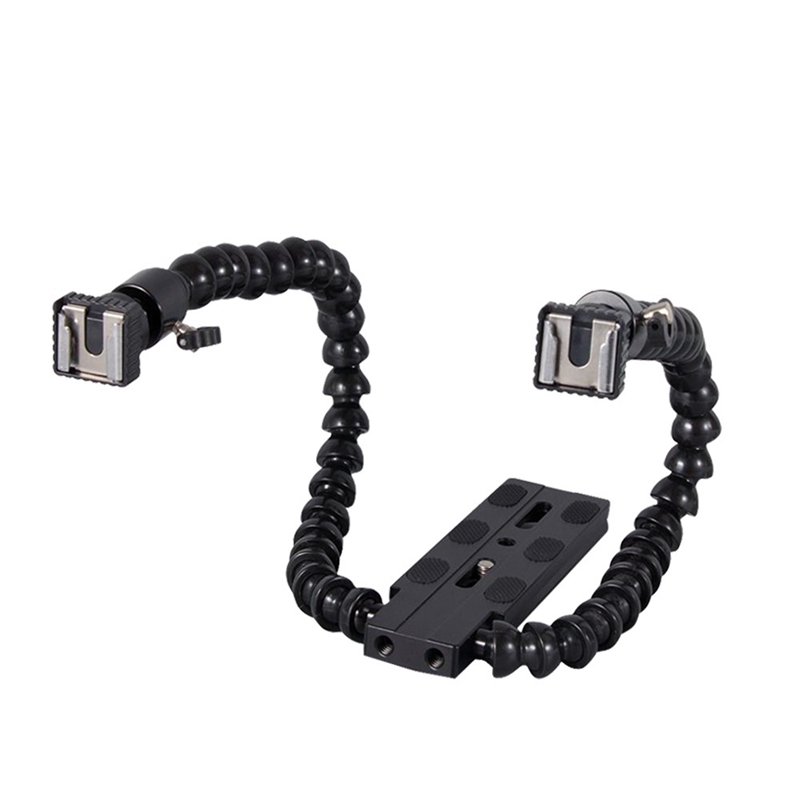حامل مرن مزدوج الذراع للحذاء ا - مراجعة Macro Photography Lighting Kit وسعره