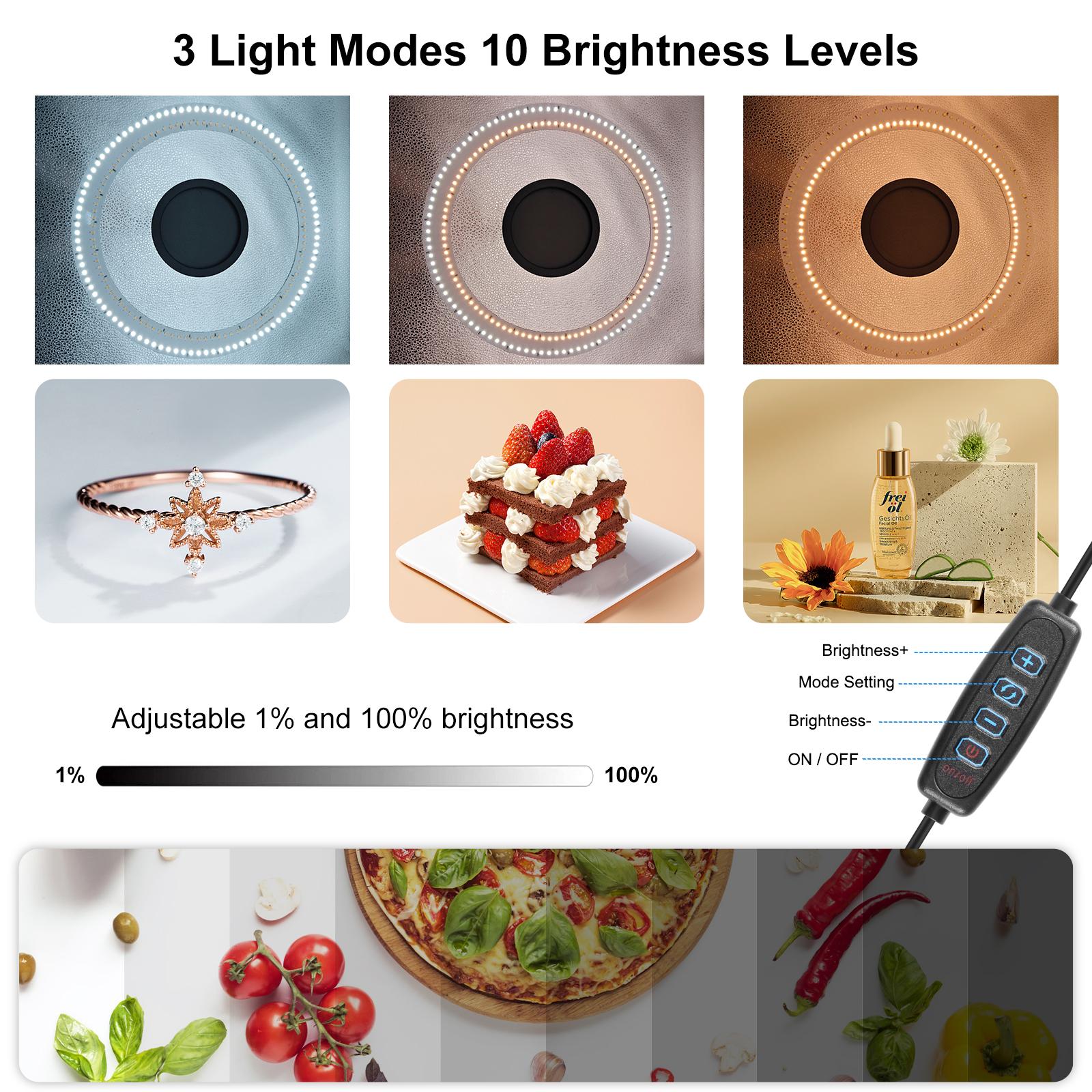 PULUZ إضاءة حلقية محمولة قابلة - مراجعة Photography Lighting And Backdrop وسعره