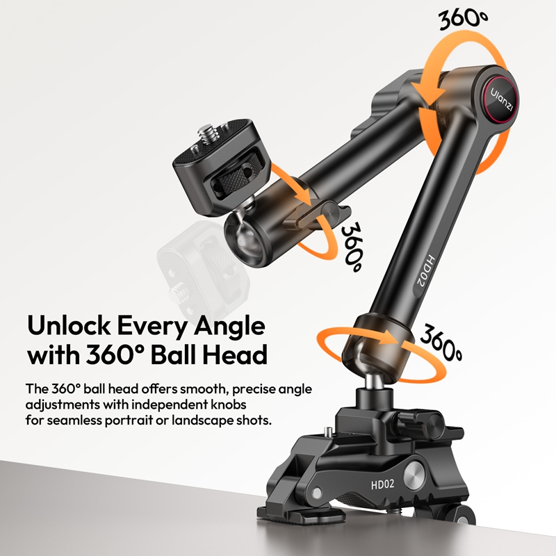 Ulanzi HD02 ماجيك آرم كيت 10 ب - مراجعة Photography Video Lighting Kit With Adjustable Tripod Stand وسعره